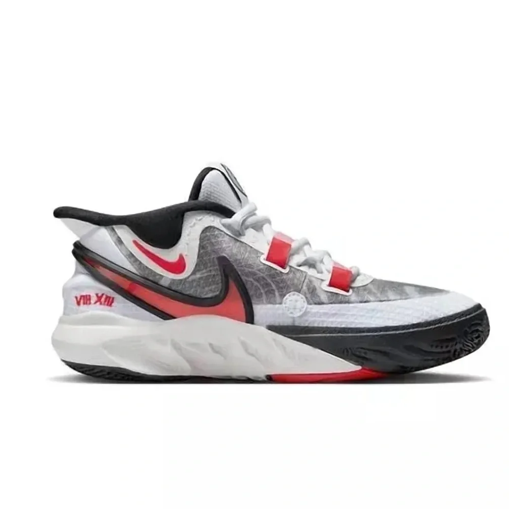 NIKE Kyrie 8 Kids Shoes in White University Red-Black Size 5Y